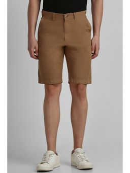Allen Solly - Men Brown Solid Slim Fit Shorts