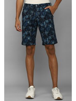 Allen Solly - Men Navy Print Slim Fit Shorts