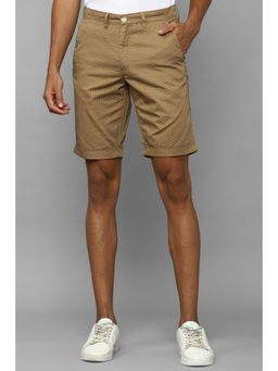 Allen Solly - Men Khaki Print Slim Fit Shorts