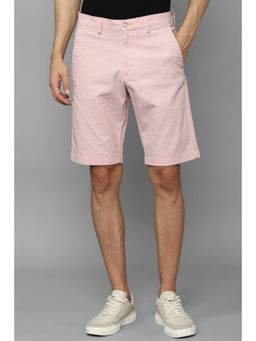 Allen Solly - Men Pink Solid Slim Fit Shorts