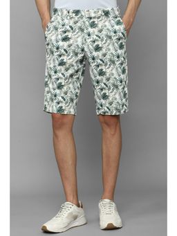 Allen Solly - Men White Print Slim Fit Shorts