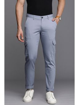 Allen Solly - Men Grey Slim Fit Solid Casual Trousers