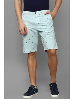Louis Philippe - Men Blue Print Slim Fit Shorts
