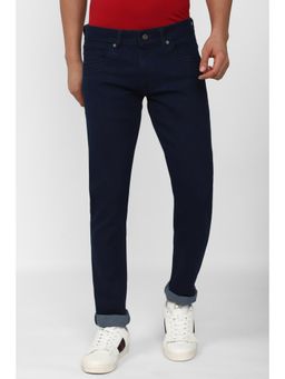 Peter England - Men Navy Dark Wash Low Skinny Fit Jeans