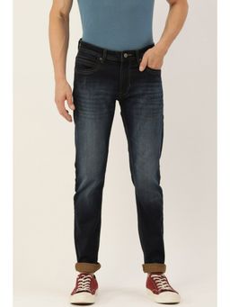 Peter England - Men Navy Dark Wash Slim Fit Jeans
