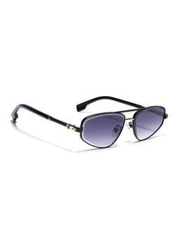 Voyage - Unisex Rectangle Grey Lens Black Frame Sunglasses - MG7518 (53)