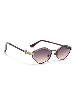 Voyage - Unisex Irregular Brown Lens Brown Frame Sunglasses - MG7523 (52)
