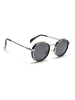 Voyage - Unisex Round Grey Lens Silver Frame Sunglasses - PMG7516 (47)