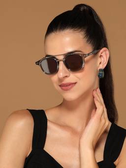 Voyage - Women Pillow Grey Lens Silver Frame Sunglasses - MG7108 (52)