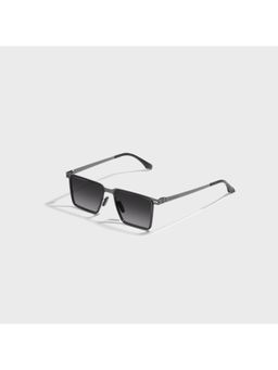 SAM AND MARSHALL - AZIEL 400UV Protection Polarized Rectangle Shape Black Lens Sunglasses