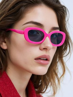 TED SMITH - Unisex Cat Eye Pink Sunglasses With UV Protected Lenses