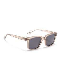 Voyage - Unisex Square Grey Lens Brown Frame Sunglasses (51)