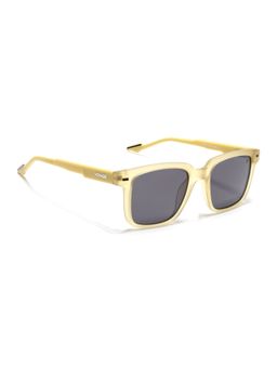 Voyage - Unisex Square Grey Lens Yellow Frame Sunglasses (51)