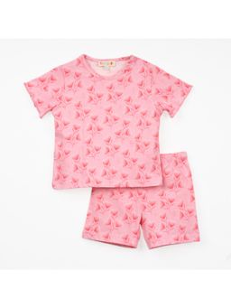 TIDY SLEEP - Red Blossom Muak T-Shirt with Shorts
