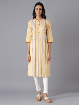 Aurelia - Orange Cotton Printed Kurta