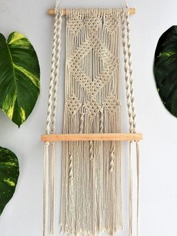 Ecofynd - Single Macrame Hanging Shelf