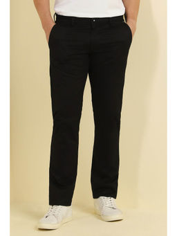 Allen Solly - Men Black Slim Fit Solid Casual Trousers
