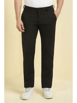 Allen Solly - Men Black Slim Fit Solid Casual Trousers