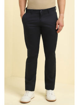 Allen Solly - Men Black Slim Fit Solid Casual Trousers
