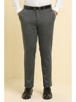 Allen Solly - Men Grey Crop Fit Print Casual Trousers