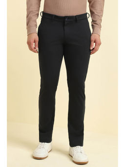 Allen Solly - Men Black Slim Fit Solid Casual Trousers