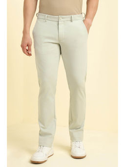 Allen Solly - Men Grey Slim Fit Solid Casual Trousers