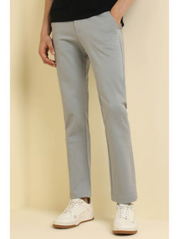 Allen Solly - Men Grey Regular Fit Solid Casual Trousers