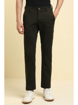 Allen Solly - Men Olive Regular Fit Solid Casual Trousers