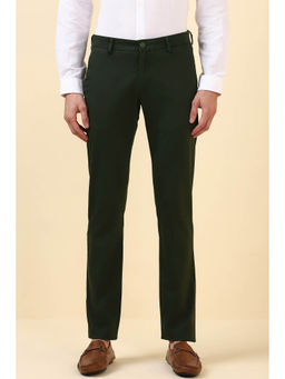Allen Solly - Men Green Slim Fit Solid Casual Trousers