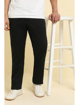 Allen Solly - Men Black Slim Fit Solid Casual Trousers