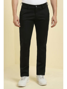 Allen Solly - Men Black Slim Fit Solid Casual Trousers