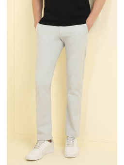 Allen Solly - Men Grey Slim Fit Solid Casual Trousers