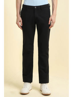 Allen Solly - Men Black Slim Fit Solid Casual Trousers