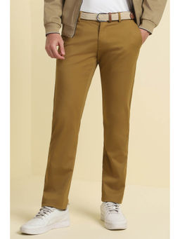 Allen Solly - Men Khaki Slim Fit Solid Casual Trousers