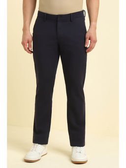 Allen Solly - Men Navy Blue Slim Fit Solid Casual Trousers
