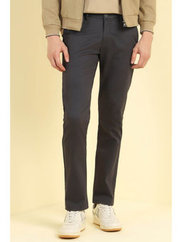 Allen Solly - Men Grey Slim Fit Solid Casual Trousers