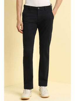 Allen Solly - Men Black Slim Fit Textured Casual Trousers