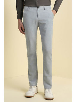 Allen Solly - Men Grey Slim Fit Textured Casual Trousers