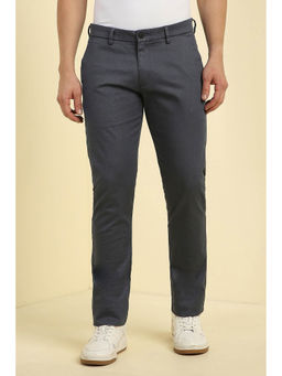 Allen Solly - Men Grey Ultra Slim Fit Print Casual Trousers