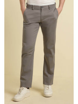 Allen Solly - Men Grey Ultra Slim Fit Textured Casual Trousers
