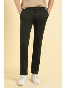 Allen Solly - Men Green Ultra Slim Fit Textured Casual Trousers