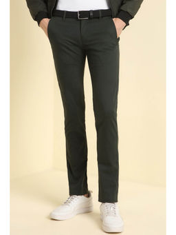 Allen Solly - Men Green Ultra Slim Fit Solid Casual Trousers