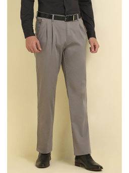 Allen Solly - Men Grey Regular Fit Formal Trousers