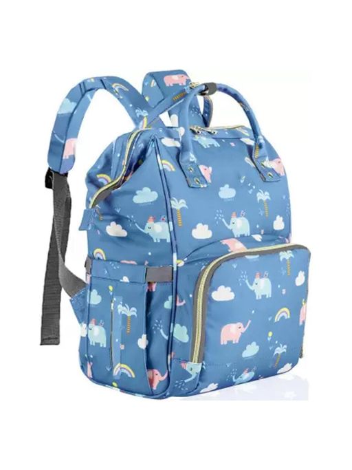 Chinmay Kids Large Capacity Mother Bag Diaper Backpack with Insulated Bottle Storage Diaper bag Blue