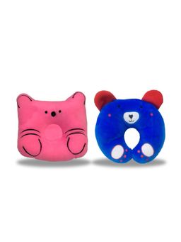 Chinmay Kids - Newborn Baby Neck Support Pink and Blue Pillows for Head Shaping & Nursing (Pack of 2)