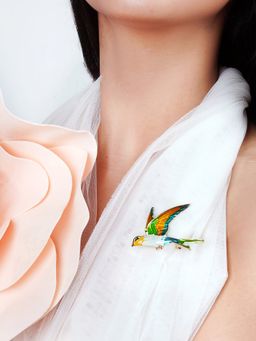 Joker and Witch - Joker & Witch Aira Yellow and Orange Bird Brooche