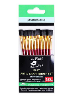 Little Birdie - Eco Brush Flat 115mm Set Of 10Pcs Eco Brush Flat 115mm Set Of 10