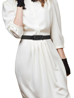 Tommy Hilfiger - Women Sylvie Solid Black Belt