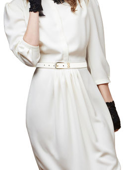 Tommy Hilfiger - Women Manen Solid White Belt