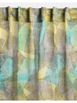 Fabindia - Blue Linen Woven Asiko Curtain 9 Feet | 1 Pc